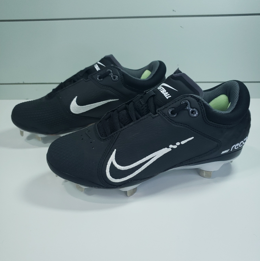 Nike Hyperdiamond 4 Elite Black Dark Grey Softball Baseball Cleats sz Women's 9
